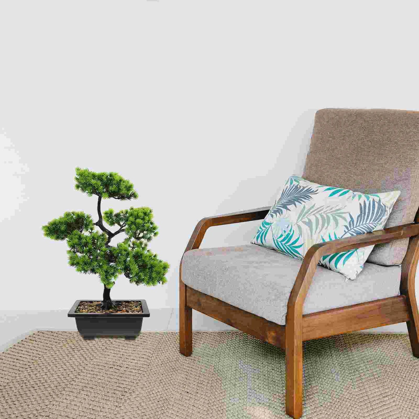 Artificial Bonsai Tree Juniper Faux Plants Indoor Small Fake Plants Zen Garden Japanese Decor Pots Home Table Office
