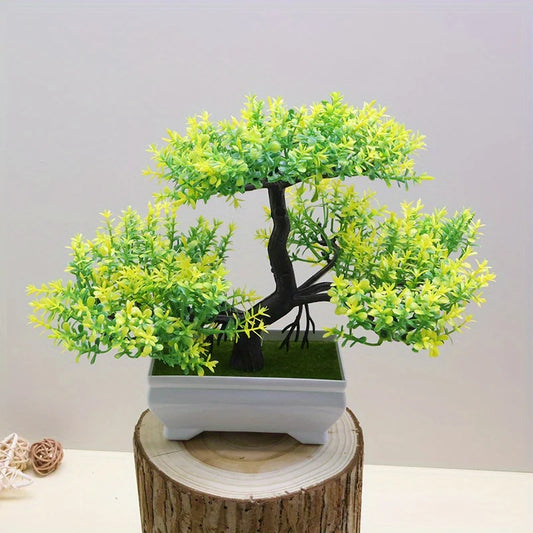 1pc Artificial Plants Bonsai Small Tree Simulation Pot Plants Fake Flowers Table Potted Ornaments Hotel Garden Home Decor Planta