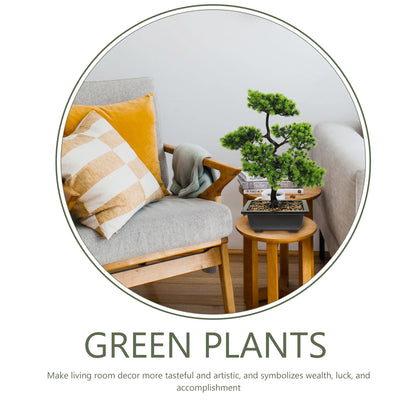 Artificial Bonsai Tree Juniper Faux Plants Indoor Small Fake Plants Zen Garden Japanese Decor Pots Home Table Office