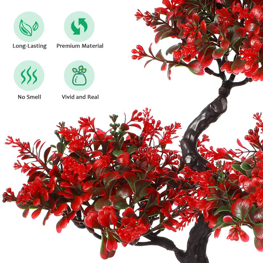 Realistic Artificial Bonsai Tree Plastic Potted Plants Desk Home Garden Office Artificial Plants Bonsai Tree Indoor Decor Fake