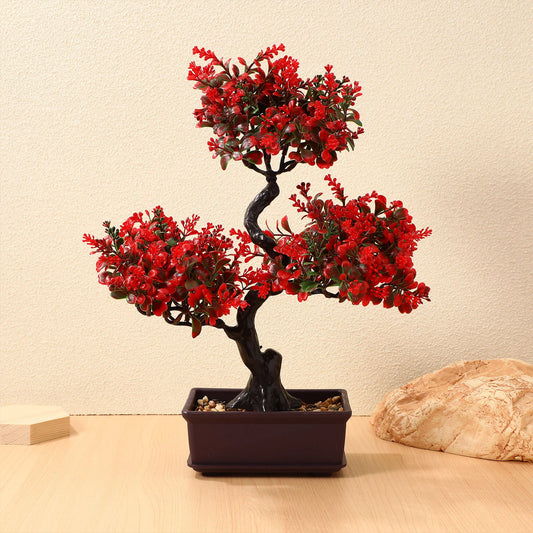 Realistic Artificial Bonsai Tree Plastic Potted Plants Desk Home Garden Office Artificial Plants Bonsai Tree Indoor Decor Fake