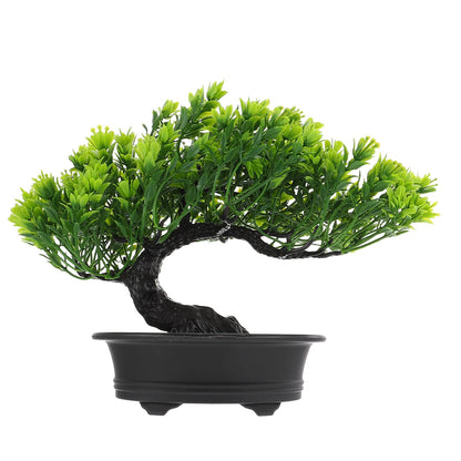 Artificial Plant Potted Bonsai Green Small Tree Plants Ornaments Realistic Everlasting Plastic Lifelike Potted home Flower Decor